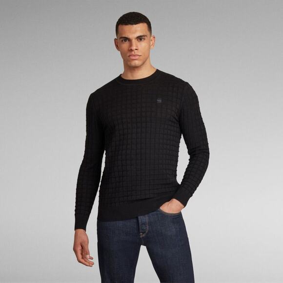 G Star Raw Core Table Crew Knit Sweater Black Medium - Picture 1 of 10